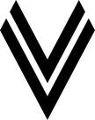 ASK Voitsberg Wappen, Doppel-V in schwarz auf transparentem Hintergrund.